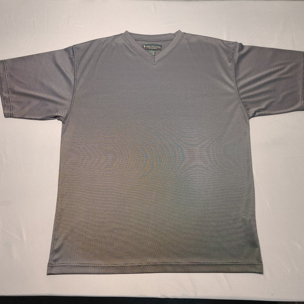 Bert Pulitzer‎ V-Neck Shirt Mens Large Gray Collector's Edition Outdoor Gorpcore